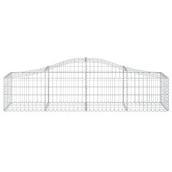 Paniers à gabions arqués 8 pcs 200x50x40/60 cm fer galvanisé 556280556280
