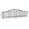 Paniers à gabions arqués 8 pcs 200x50x40/60 cm fer galvanisé 556280556280