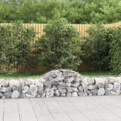 Paniers à gabions arqués 9 pcs 200x50x40/60 cm fer galvanisé 556282556282