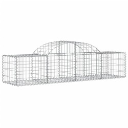 Paniers à gabions arqués 9 pcs 200x50x40/60 cm fer galvanisé 556282556282