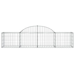 Paniers à gabions arqués 9 pcs 200x50x40/60 cm fer galvanisé 556282556282