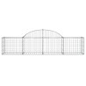 Paniers à gabions arqués 9 pcs 200x50x40/60 cm fer galvanisé 556282556282