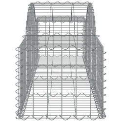 Paniers à gabions arqués 9 pcs 200x50x40/60 cm fer galvanisé 556282556282