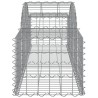 Paniers à gabions arqués 9 pcs 200x50x40/60 cm fer galvanisé 556282556282