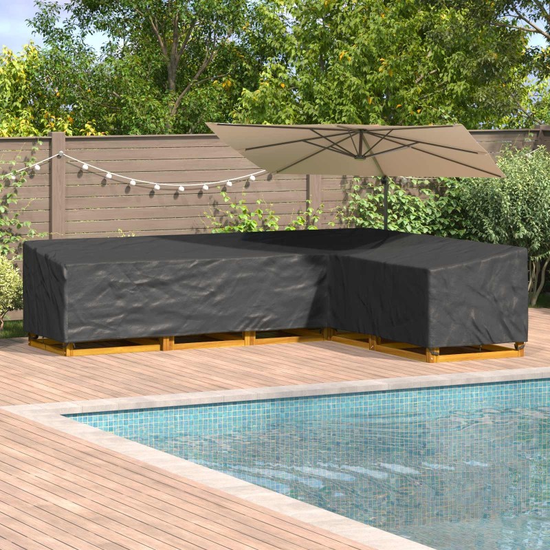 Housse pour meubles Noir 330 x 255 x 80 cm Tissu Oxford 600D 556283556283