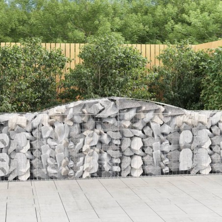 Paniers à gabions arqués 3 pcs 400x50x80/100 cm Fer galvanisé 556285556285