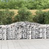 Paniers à gabions arqués 3 pcs 400x50x80/100 cm Fer galvanisé 556285556285