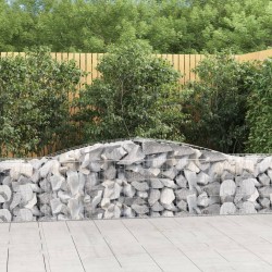 Paniers à gabions arqués 4 pcs 400x50x60/80 cm Fer galvanisé 556286556286