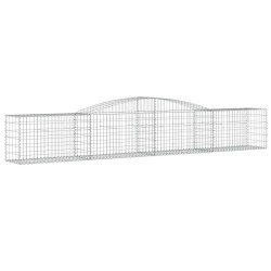 Paniers à gabions arqués 4 pcs 400x50x60/80 cm Fer galvanisé 556286556286