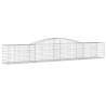 Paniers à gabions arqués 4 pcs 400x50x60/80 cm Fer galvanisé 556286556286