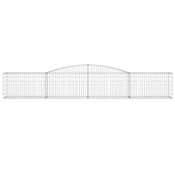 Paniers à gabions arqués 4 pcs 400x50x60/80 cm Fer galvanisé 556286556286