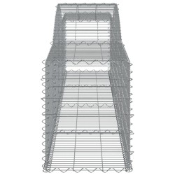 Paniers à gabions arqués 4 pcs 400x50x60/80 cm Fer galvanisé 556286556286