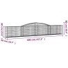 Paniers à gabions arqués 4 pcs 400x50x60/80 cm Fer galvanisé 556286556286