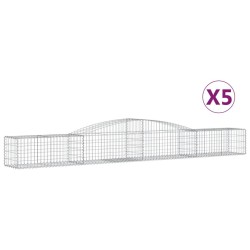 Paniers à gabions arqués 5 pcs 400x50x40/60 cm Fer galvanisé 556287556287