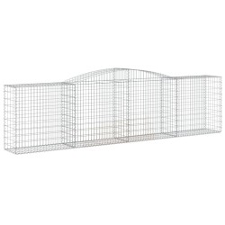 Paniers à gabions arqués 3 pcs 400x50x100/120 cm Fer galvanisé 556288556288