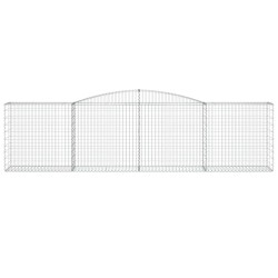 Paniers à gabions arqués 3 pcs 400x50x100/120 cm Fer galvanisé 556288556288