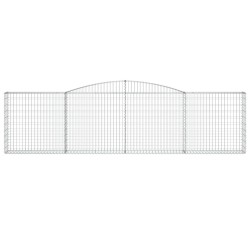 Paniers à gabions arqués 3 pcs 400x30x100/120 cm Fer galvanisé 556290556290