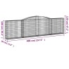 Paniers à gabions arqués 3 pcs 400x30x100/120 cm Fer galvanisé 556290556290