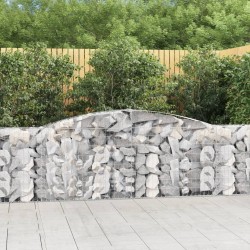 Paniers à gabions arqués 4 pcs 400x30x80/100 cm Fer galvanisé 556291556291