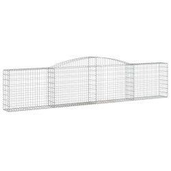 Paniers à gabions arqués 4 pcs 400x30x80/100 cm Fer galvanisé 556291556291