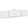 Paniers à gabions arqués 4 pcs 400x30x80/100 cm Fer galvanisé 556291556291