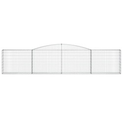 Paniers à gabions arqués 4 pcs 400x30x80/100 cm Fer galvanisé 556291556291