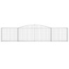 Paniers à gabions arqués 4 pcs 400x30x80/100 cm Fer galvanisé 556291556291