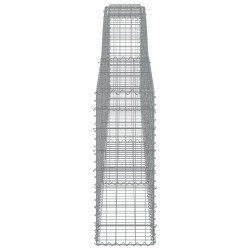 Paniers à gabions arqués 4 pcs 400x30x80/100 cm Fer galvanisé 556291556291