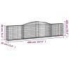 Paniers à gabions arqués 4 pcs 400x30x80/100 cm Fer galvanisé 556291556291