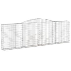 Paniers à gabions arqués 3 pcs 400x30x120/140 cm Fer galvanisé 556307556307