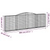 Paniers à gabions arqués 3 pcs 400x30x120/140 cm Fer galvanisé 556307556307