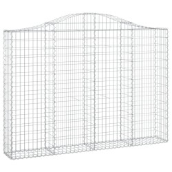 Paniers à gabions arqués 2 pcs 200x30x140/160 cm Fer galvanisé 556309556309