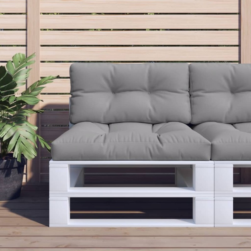 Coussins de palette lot de 2 gris tissu 556311556311