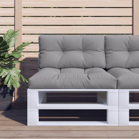 Coussins de palette lot de 2 gris tissu 556311556311