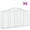 Paniers à gabions arqués 6 pcs 200x30x100/120 cm Fer galvanisé 556314556314