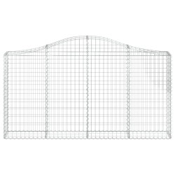 Paniers à gabions arqués 6 pcs 200x30x100/120 cm Fer galvanisé 556314556314