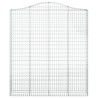 Paniers à gabions arqués 2 pcs 200x30x220/240 cm fer galvanisé 556317556317