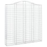 Paniers à gabions arqués 3 pcs 200x30x200/220 cm fer galvanisé 556318556318