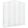 Paniers à gabions arqués 2 pcs 200x30x200/220 cm fer galvanisé 556319556319