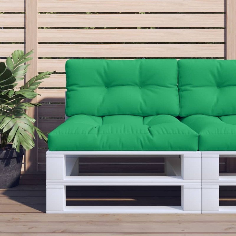 Coussins de palette lot de 2 vert tissu 556322556322