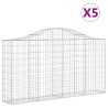 Paniers à gabions arqués 5 pcs 200x30x100/120 cm Fer galvanisé 556324556324