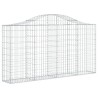 Paniers à gabions arqués 5 pcs 200x30x100/120 cm Fer galvanisé 556324556324