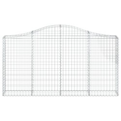 Paniers à gabions arqués 5 pcs 200x30x100/120 cm Fer galvanisé 556324556324