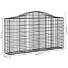 Paniers à gabions arqués 5 pcs 200x30x100/120 cm Fer galvanisé 556324556324