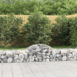 Paniers à gabions arqués 8 pcs 200x50x40/60 cm fer galvanisé 556332556332