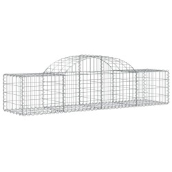 Paniers à gabions arqués 8 pcs 200x50x40/60 cm fer galvanisé 556332556332