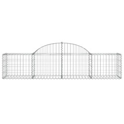 Paniers à gabions arqués 8 pcs 200x50x40/60 cm fer galvanisé 556332556332