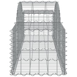 Paniers à gabions arqués 8 pcs 200x50x40/60 cm fer galvanisé 556332556332