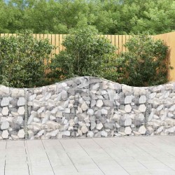 Paniers à gabions arqués 8 pcs 200x30x80/100 cm Fer galvanisé 556334556334