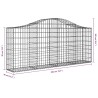 Paniers à gabions arqués 8 pcs 200x30x80/100 cm Fer galvanisé 556334556334